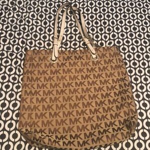 Used Brown and tan Michael kors bag